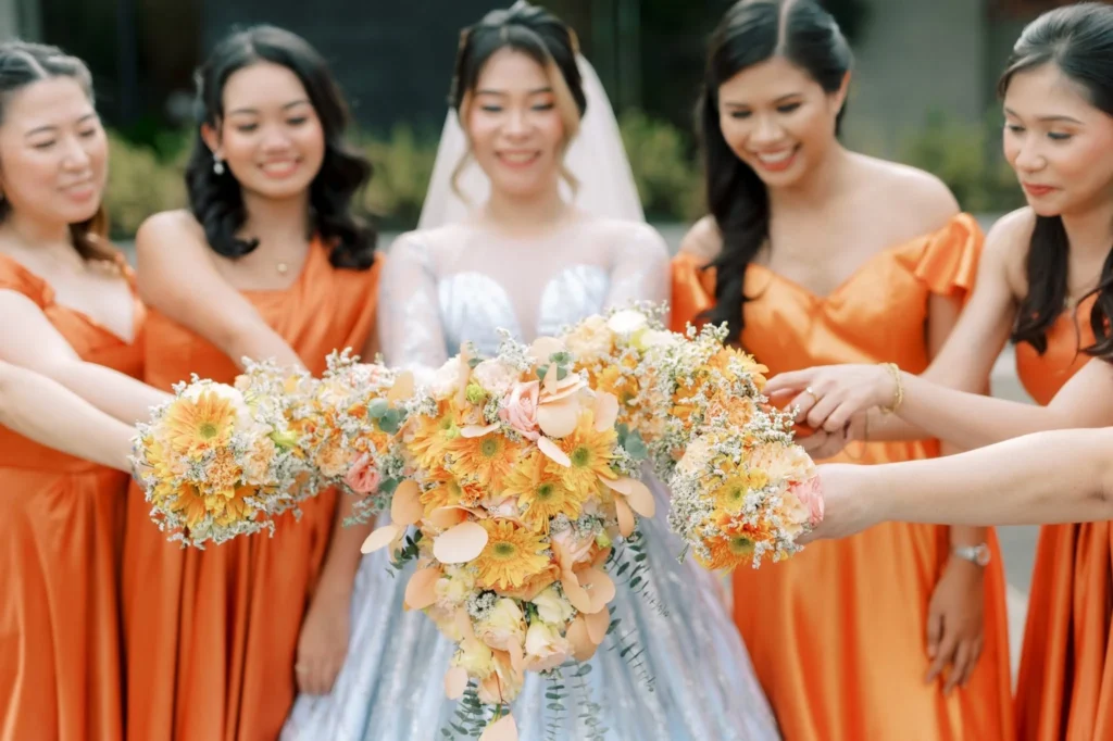 Bridal bouquet and floral arch created by Events by Ms. Amor wedding team