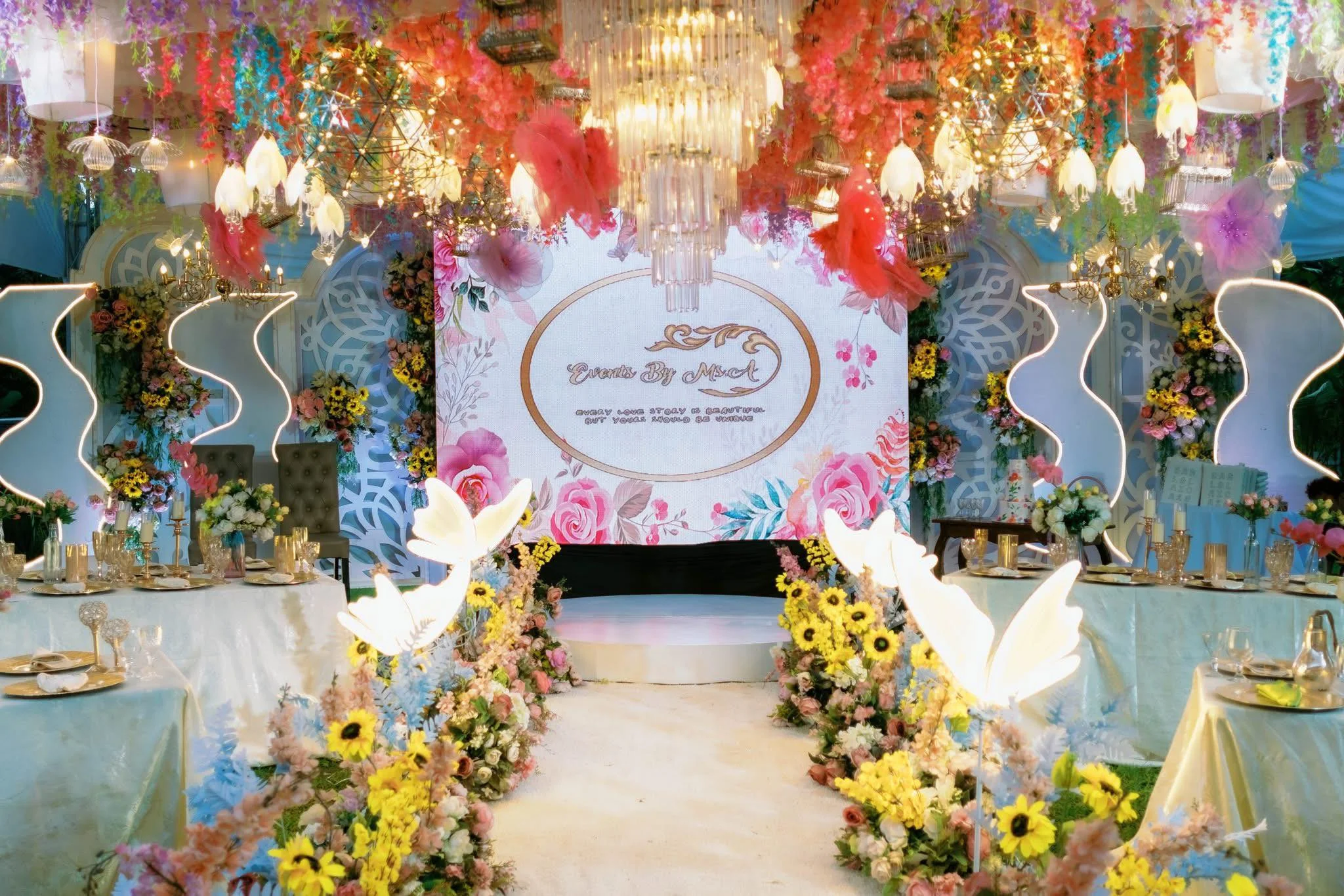 Elegant wedding table styling and décor in Davao City by Events by Ms. A